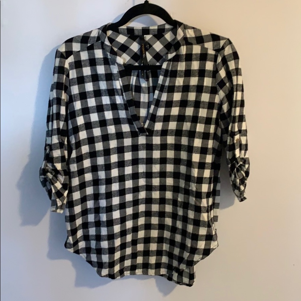 Renee C. buffalo check flannel top